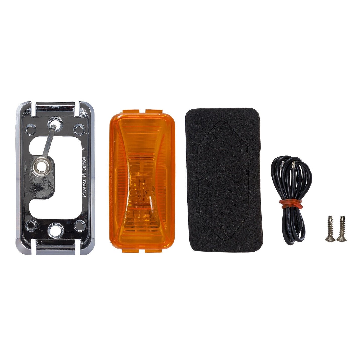 LED-Clearance Light Amber Chrome Bezel