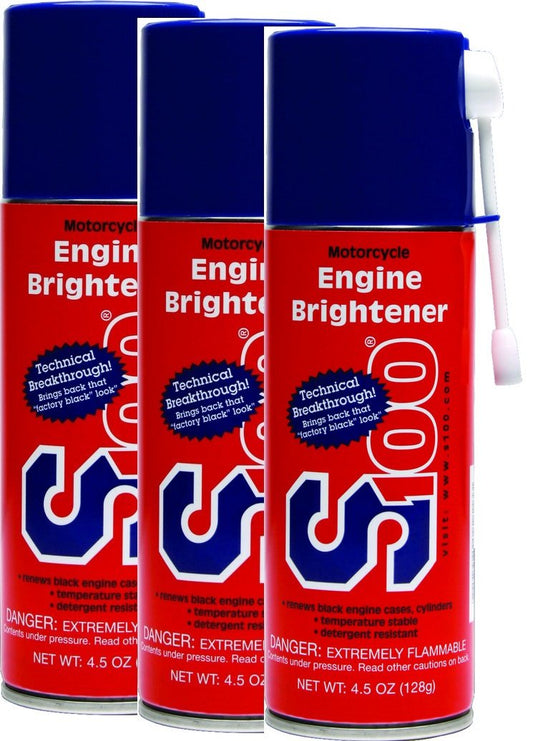 INSTOCK 3 PACK S100 ENGINE BRIGHTENER 4.5 OZ 19200A Motorcycle atv/utv/dirtbike