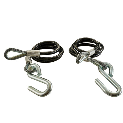 TIEDOWN Class 2 3500 lb hitch Black Trailer Safety Cable w/ S hooks Boating Pwc - 59537