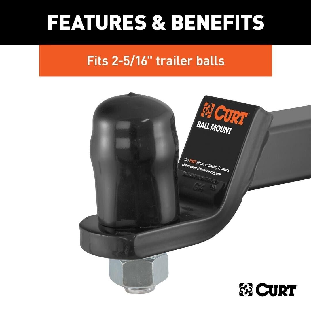INSTOCK CURT 21811 Trailer Ball Cover (Fits 2-5/16" Balls, Black Rubber, Packaged)