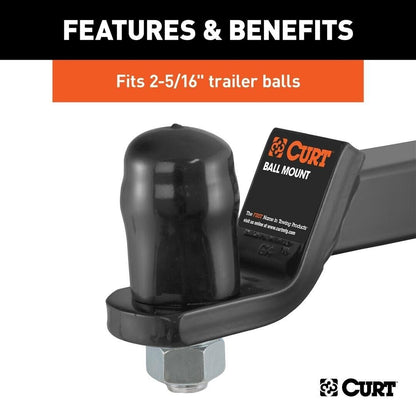 INSTOCK CURT 21811 Trailer Ball Cover (Fits 2-5/16" Balls, Black Rubber, Packaged)