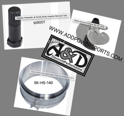 Seadoo Spark Impeller, Wear ring & Removal Tool kit wr001 SK-CD-13/18 SK-HS-140