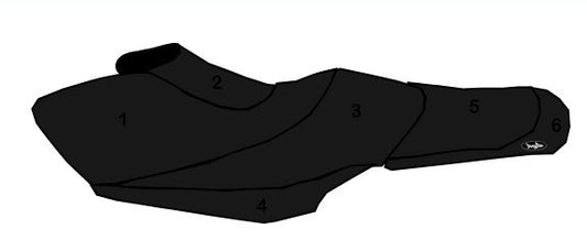 INSTOCK SBT SOLID BLACK Seat Cover for Yamaha 2009-2016 FZS - 108BT425