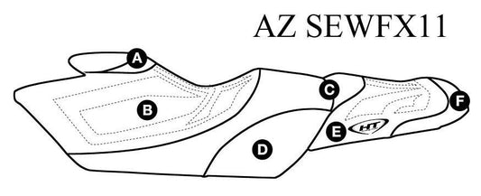Seat Cover for Yamaha FX SHO & FX HO (12-15) - AZ-SEWFX11