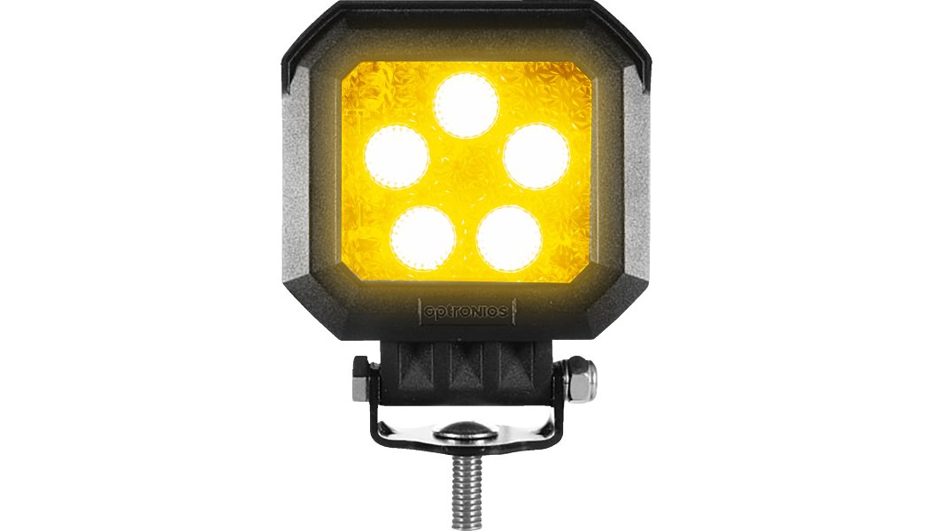 Optronics 5-LED FLOOD BEAM WORK LIGHT, YELLOW 2001-2714