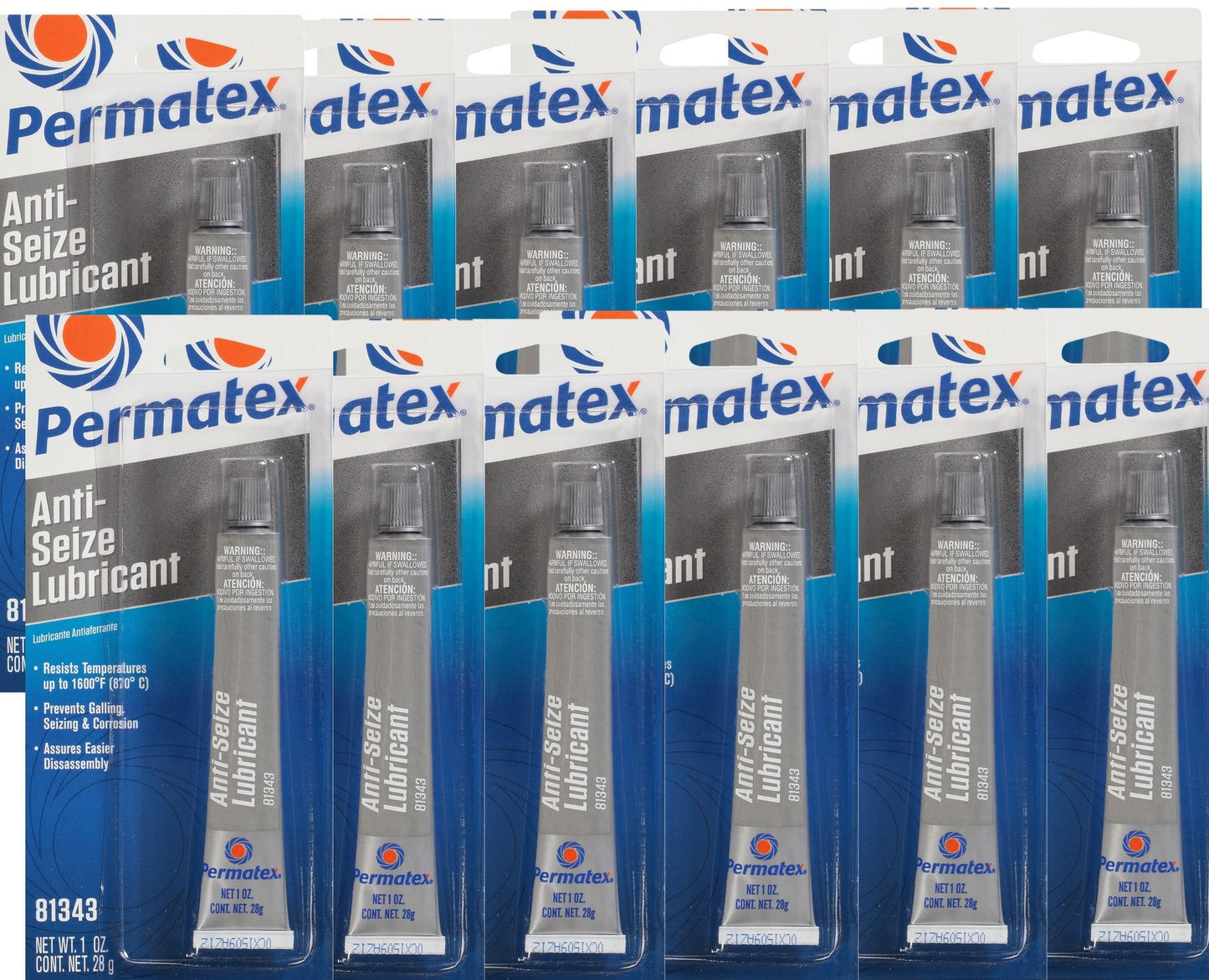 pack of 12 PERMATEX ANTI-SEIZE LUBRICANT 1 OZ - 81343