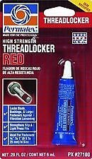 PERMATEX HIGH STRENGTH THREADLOCKER RED 6 ML 27100