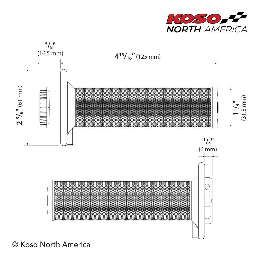 KOSO HEATED DIRT BIKE GRIPS SNOWMOBILE AX1070G0 NEW - 40-4113