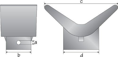 SeaSense Bow Stop (3- Inch X 3- Inch), black