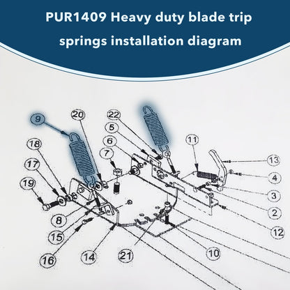 Plow Blade Trip Springs Replacement Cycle Country ATV Plow Parts, UTV Plows Snowplows Heavy Blade Trip Springs (Pair) PUR1409