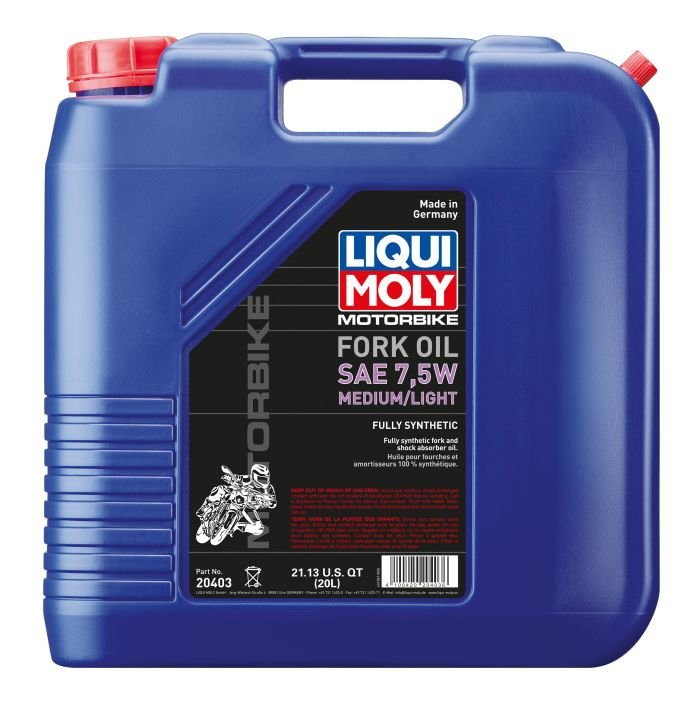 LIQUI MOLY MOTORBIKE FORK OIL 7,5W MEDIUM/LIGHT 20 LITER - 20403