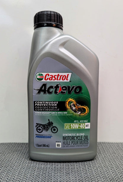 Castrol 06130 Actevo X-Tra 4T Synthetic Blend - 10W40-1 quart - 15D7D2